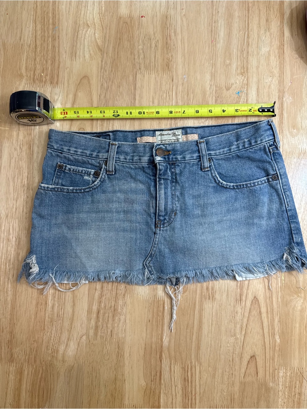 Y2K Abercrombie & fitch blue denim micro mini skirt